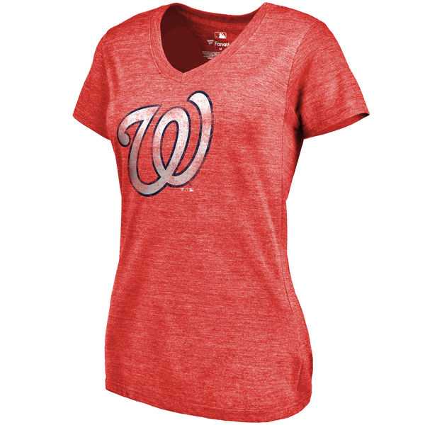 Women's Washington Nationals Fanatics Branded Primary Distressed Team Tri Blend V Neck T-Shirt Heathered Red FengYun,We sell and wholesale Women's Washington Nationals Fanatics Branded Primary Distressed Team Tri Blend V Neck T-Shirt Heathered Red FengYun on line form chian!